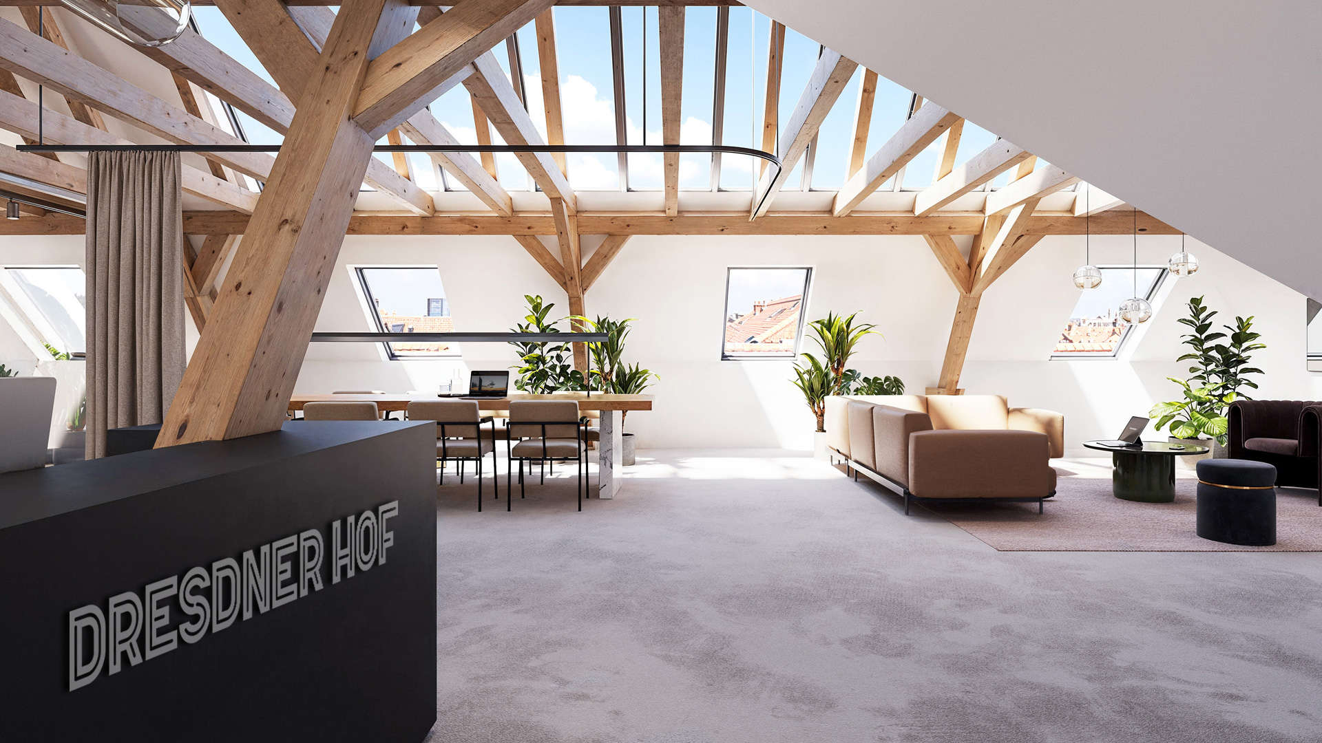 Ein Blick in das 6. Obergeschosses des Dresdner Hofs.